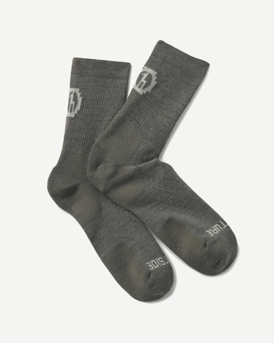 Forage Green Trail Natural Fiber Alpaca Wool 3/4 Crew Hiking Socks – PAKA Apparel