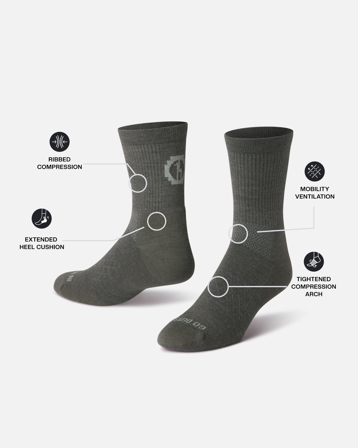 Medium-Large Monogram Knit Socks Black