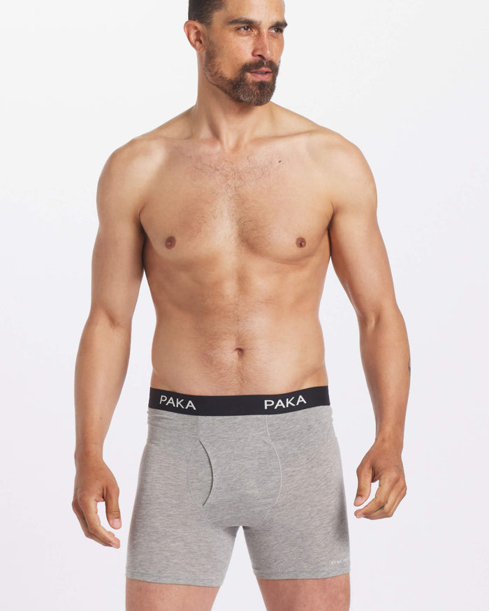 Man wearing Alpaca Underwear in Grey