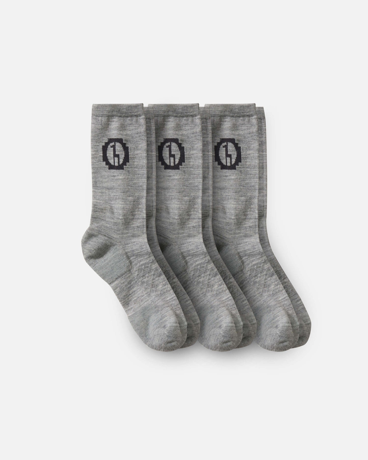 3-Pack of Light Grey Natural Fiber Alpaca Wool Socks - PAKA Apparel