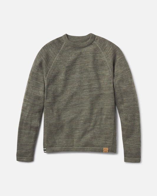 Eucalyptus / Green Crewneck Alpaca Wool Sweater for Outdoors - PAKA The Original Crew