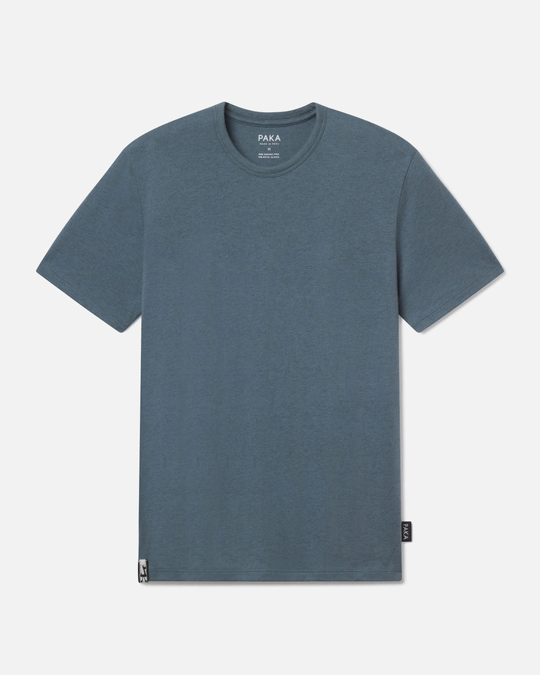 Blue Men's Alpaca Wool Tee Shirt 