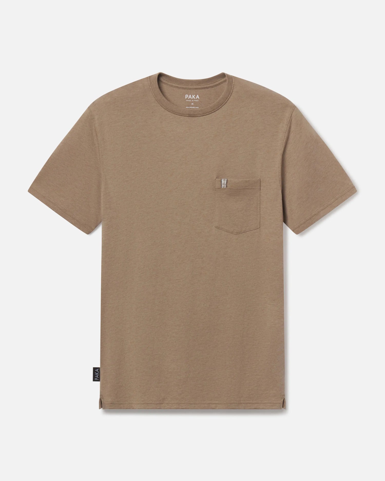 Cappuccino / Light Brown Lightweight Breathable Alpaca Wool Pocket T-Shirt – PAKA Apparel