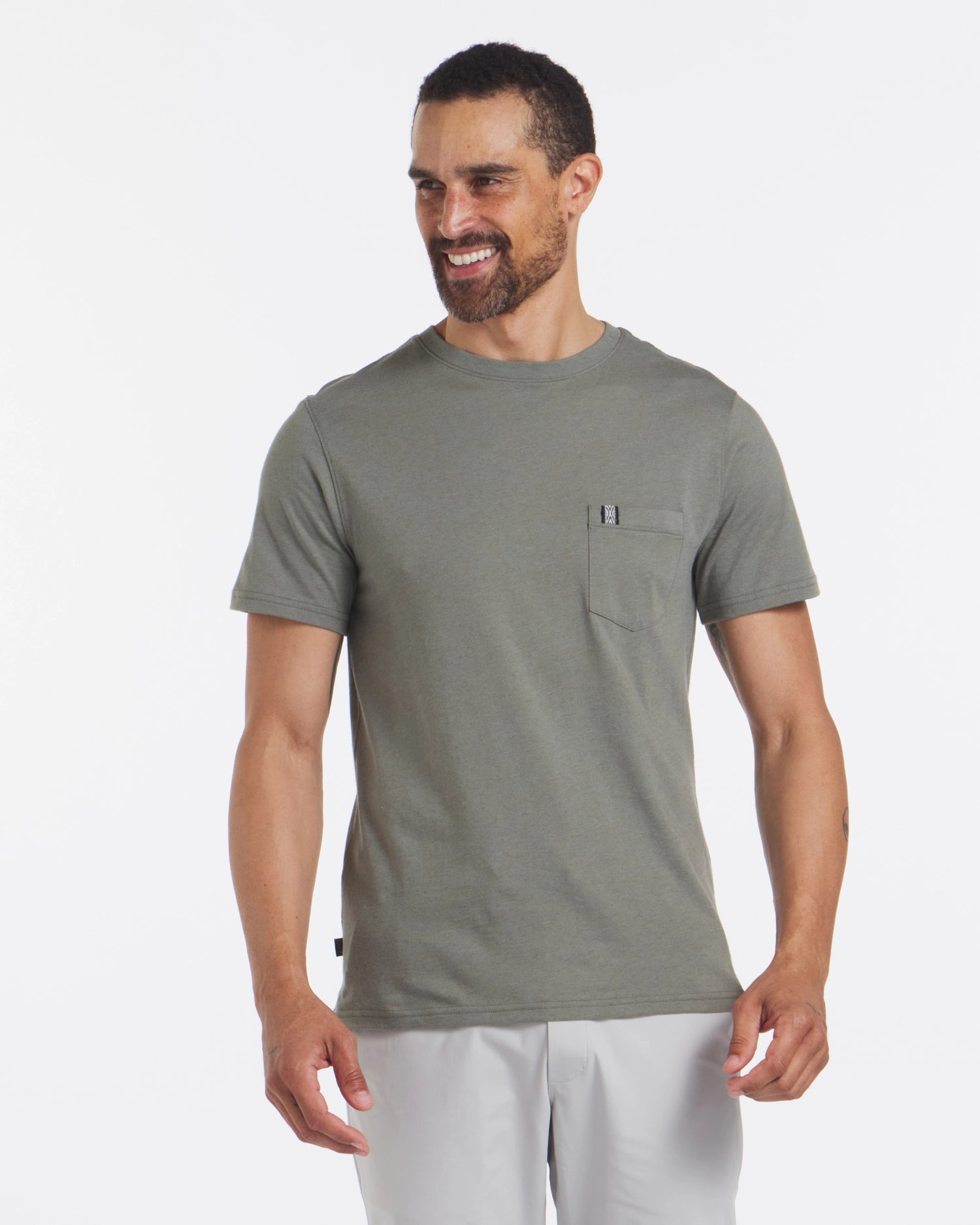 men's alpaca wool pocket tee shirt