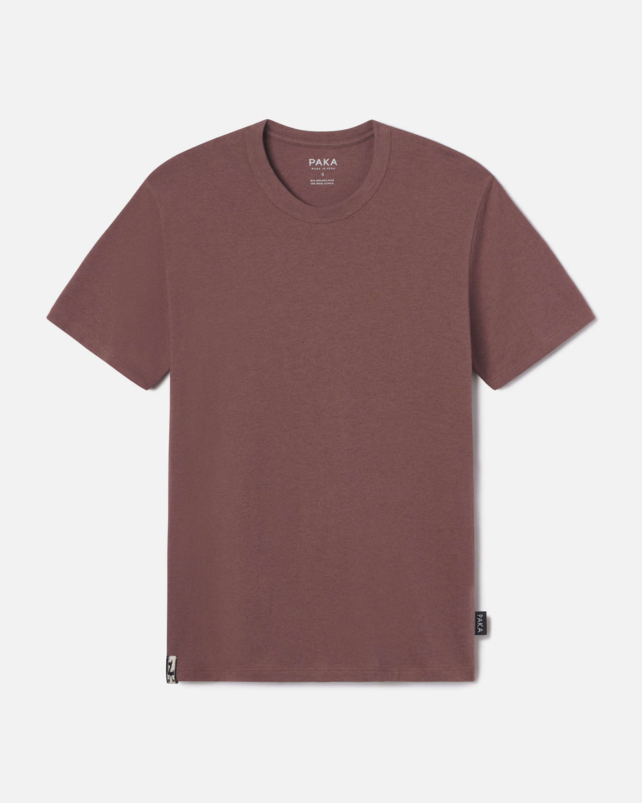 Mauve Men's Natural Fiber Alpaca Blend T-Shirt - PAKA Apparel