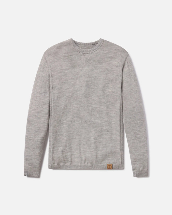 Light Grey Ultralight Crewneck Alpaca Wool Sweater from Peru - PAKA Apparel