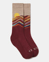 Peruvian Alpaca Socks in Clay Red with Rainbow Mountain Graphic – PAKA Apparel