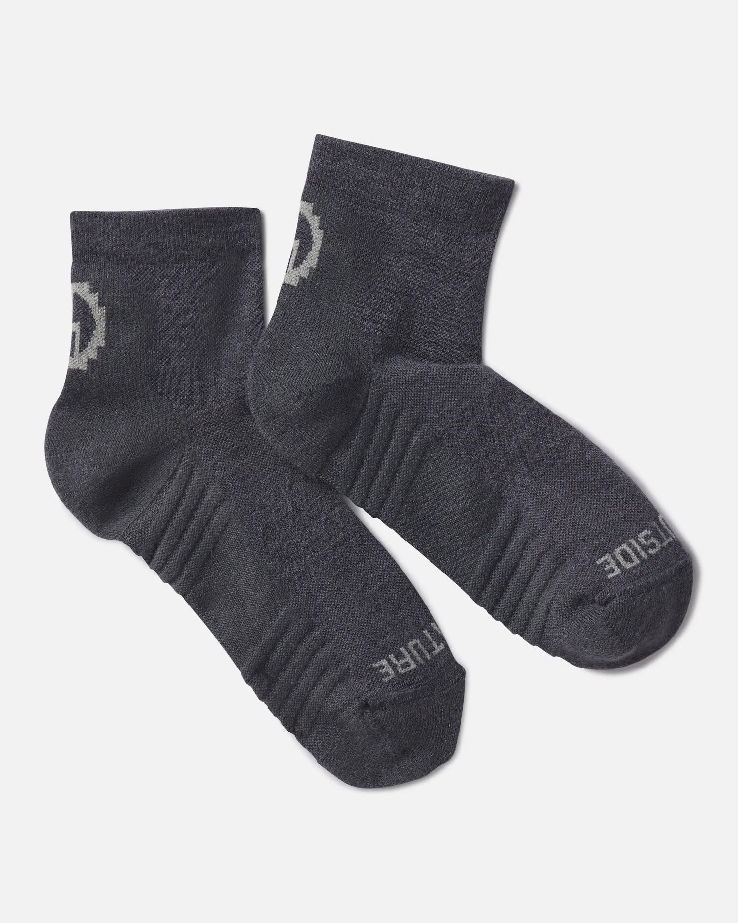 Charcoal Blue Trail Sustainable Alpaca Wool Quarter Crew Hiking Socks – PAKA Apparel