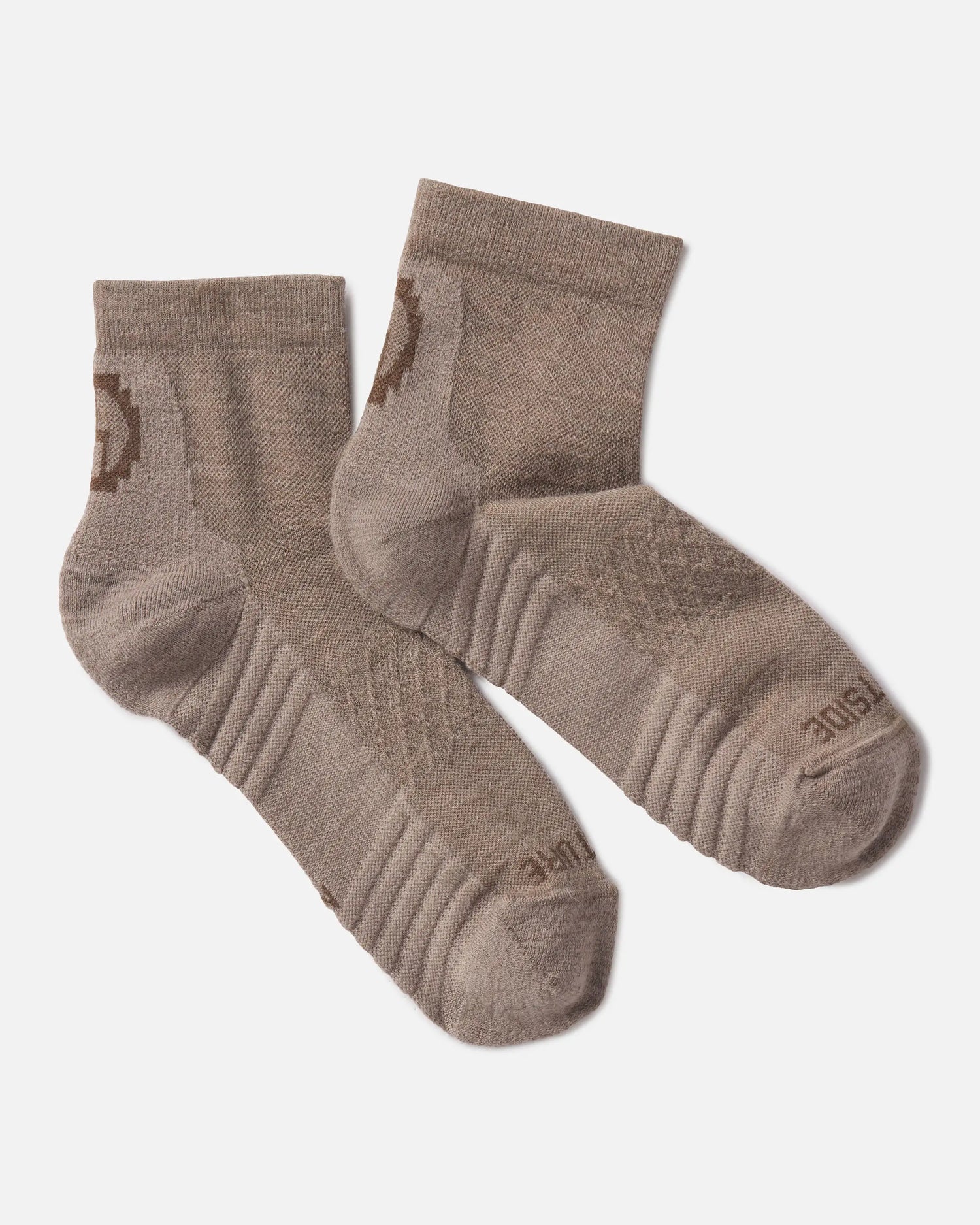 Walnut / Tan Trail Alpaca Wool Hiking and Outdoor Quarter Crew Socks – PAKA Apparel