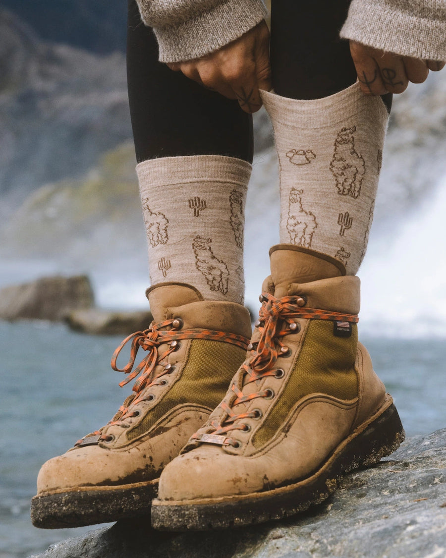 Woman Model Wearing Sebastian Crew Socks