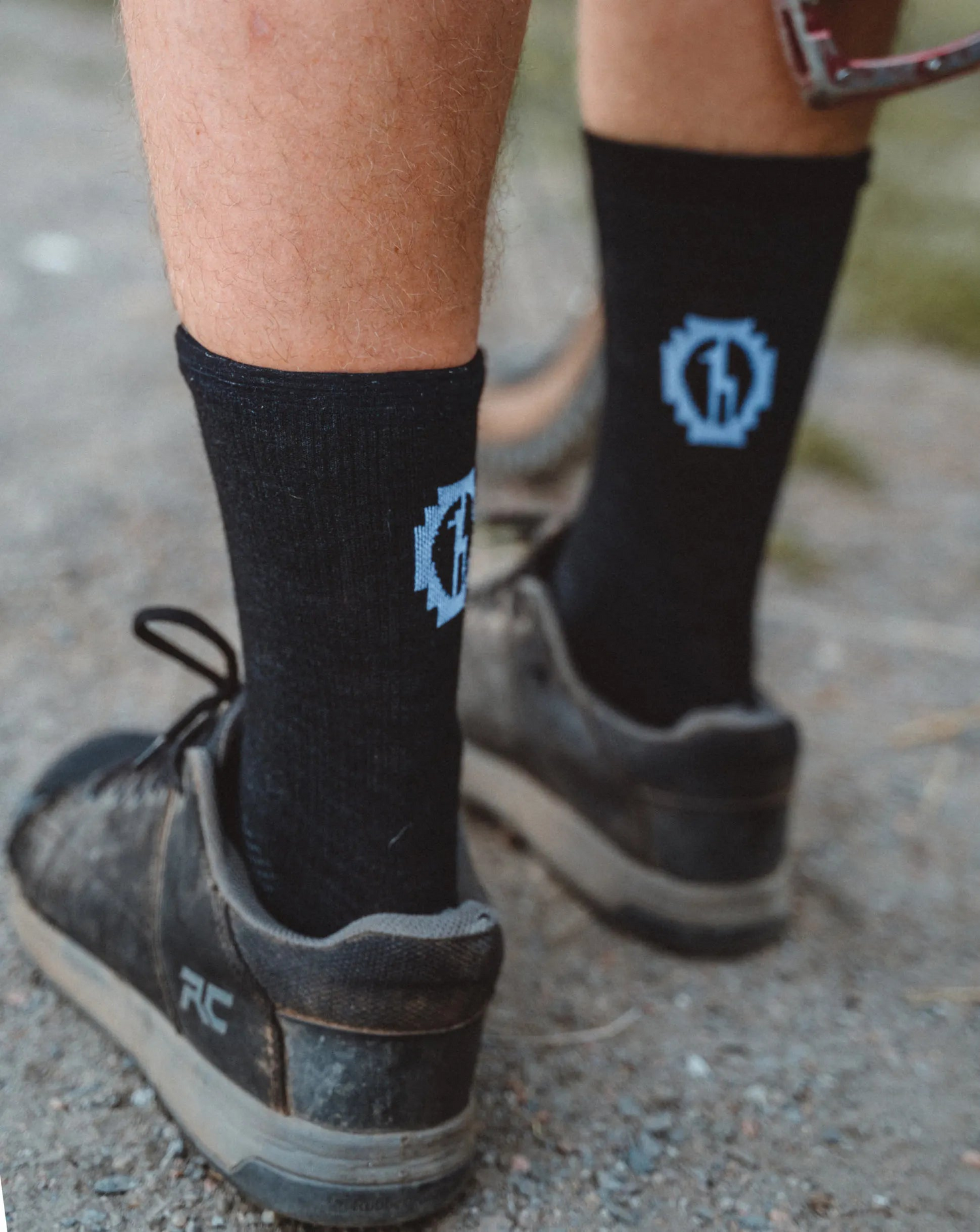 Alpaca wool black socks