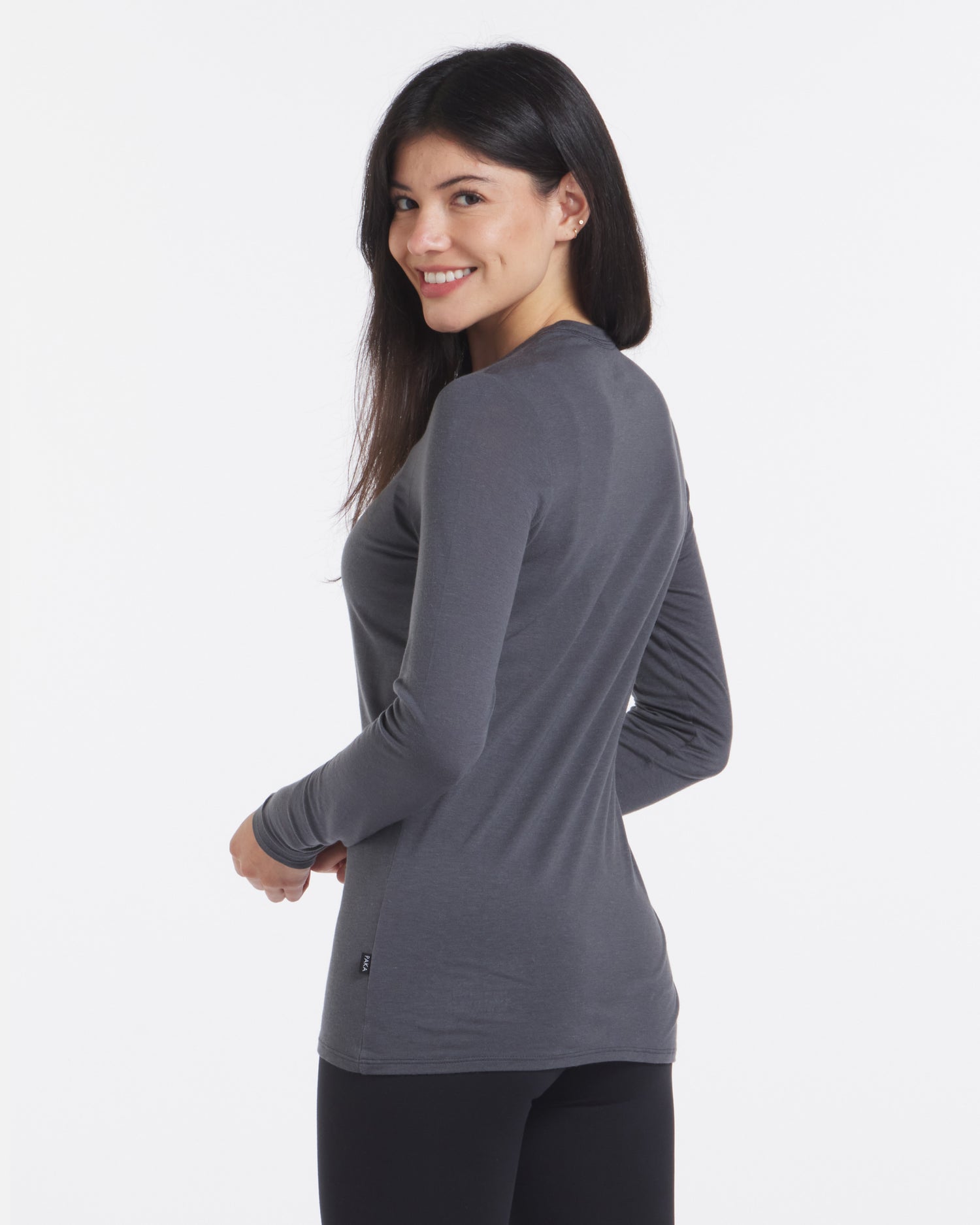 Back shot of Women Model wearing Women's Everyday Baselayer in Navy