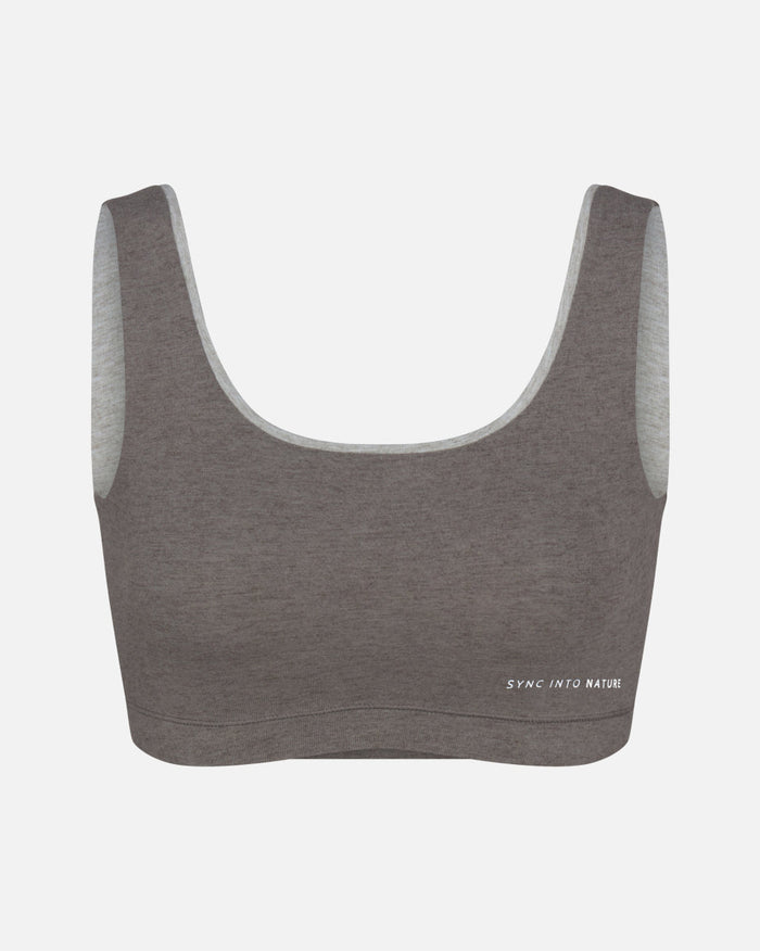 Forage Grey Women's Ultra-Lightweight Alpaca Bralette - PAKA Apparel