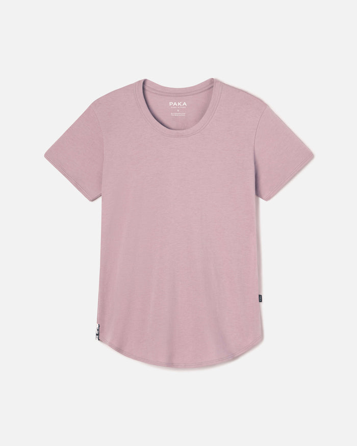 Quail / Pink Women's Breathable Alpaca T-Shirt - PAKA Apparel