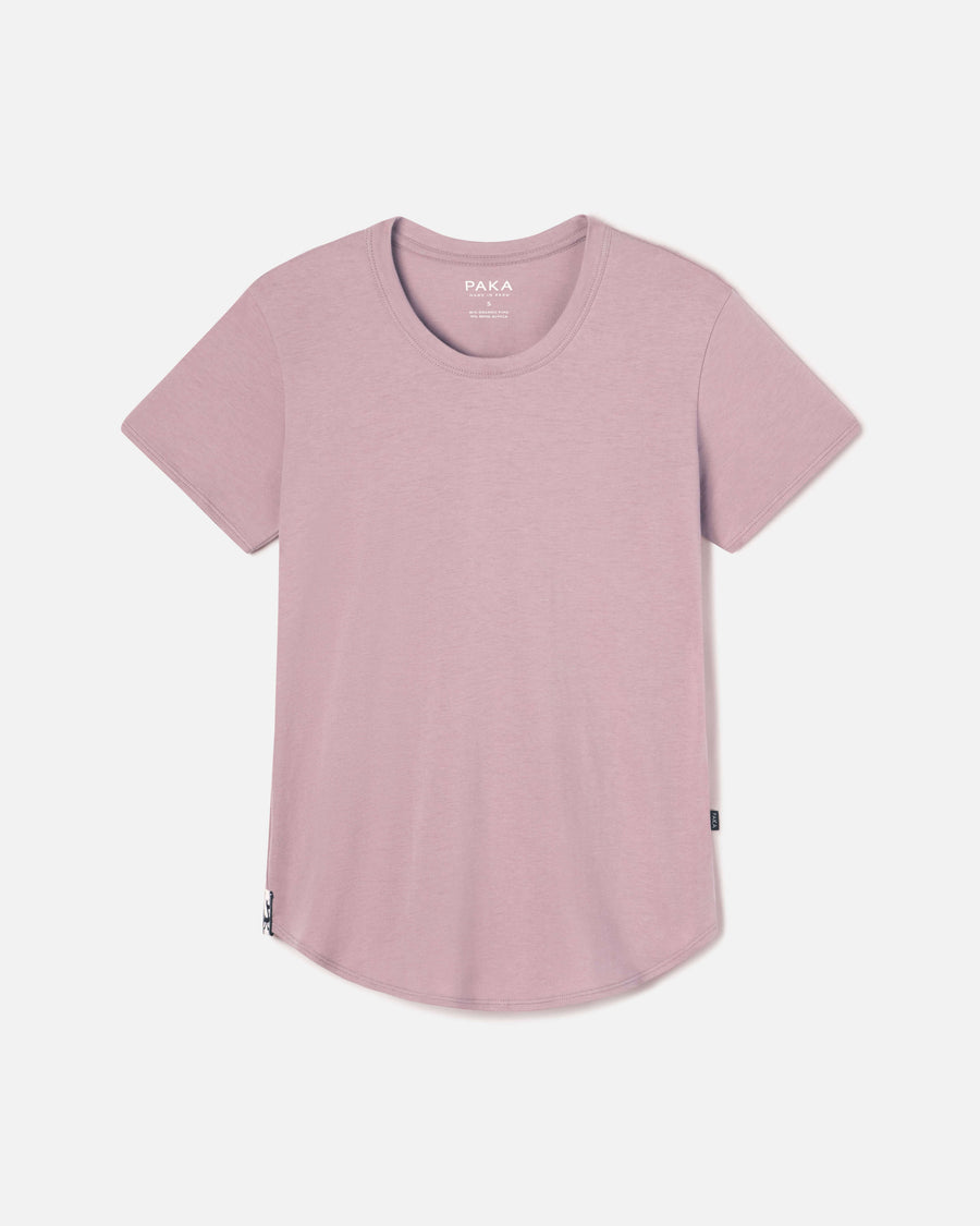 Quail / Pink Women's Breathable Alpaca T-Shirt - PAKA Apparel