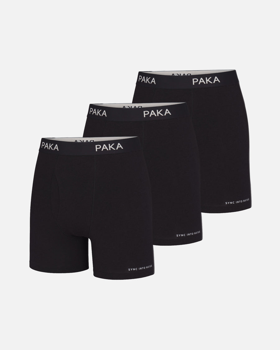 3 Pack of Men's Black Breathable Natural Fiber Alpaca Underwear Boxer Briefs – PAKA Apparel