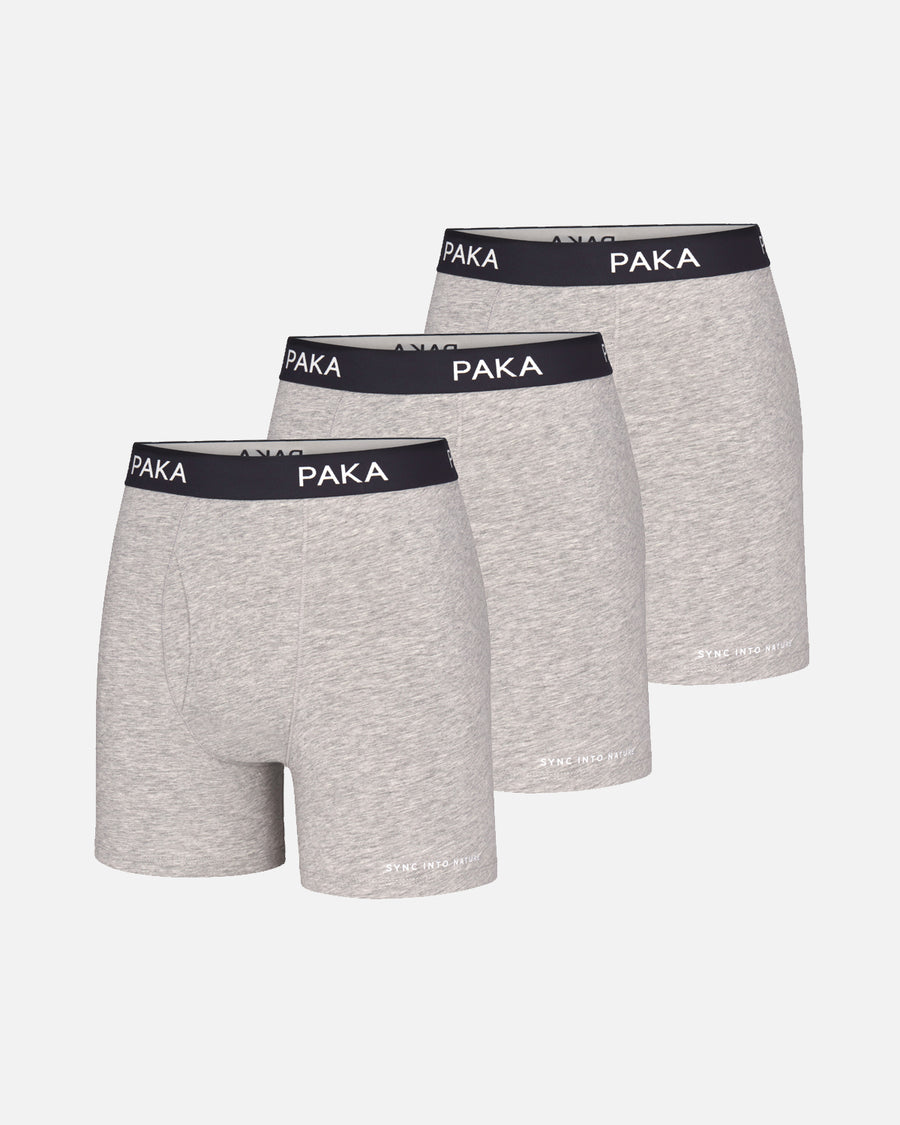 3 Pack of Grey Men's Alpaca Ethical Natural Fiber Underwear Boxer Briefs – PAKA Apparel