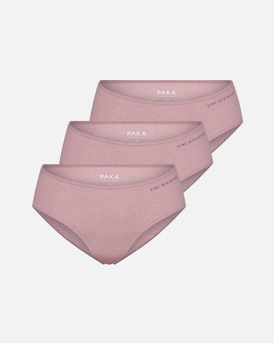 3 Pack of Quail / Pink Breathable Women’s Alpaca Underwear – PAKA Apparel