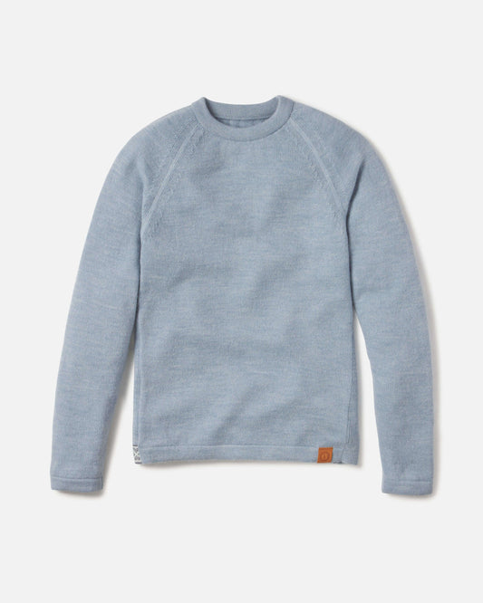 Sky Blue Crewneck Alpaca Wool Sweater from Peru - PAKA The Original Crew