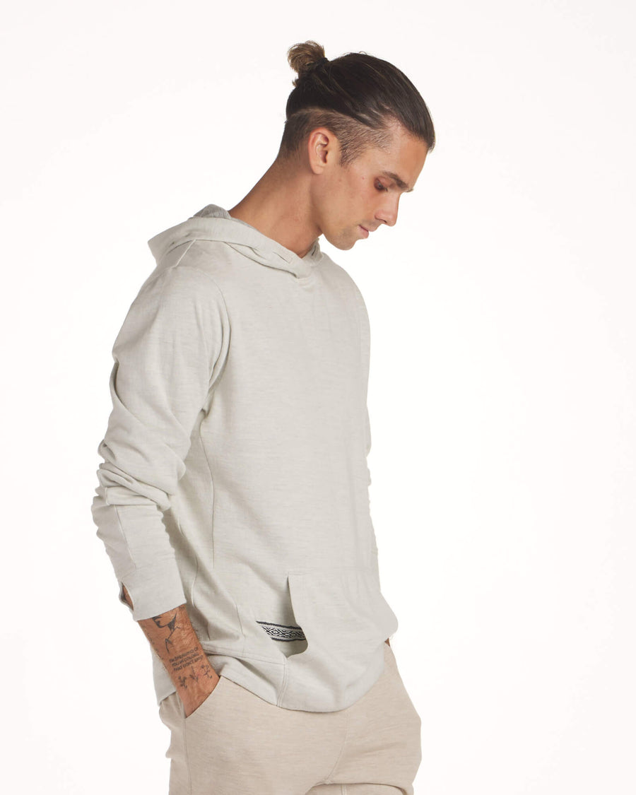 Man in the Ivory Breathe Hoodie