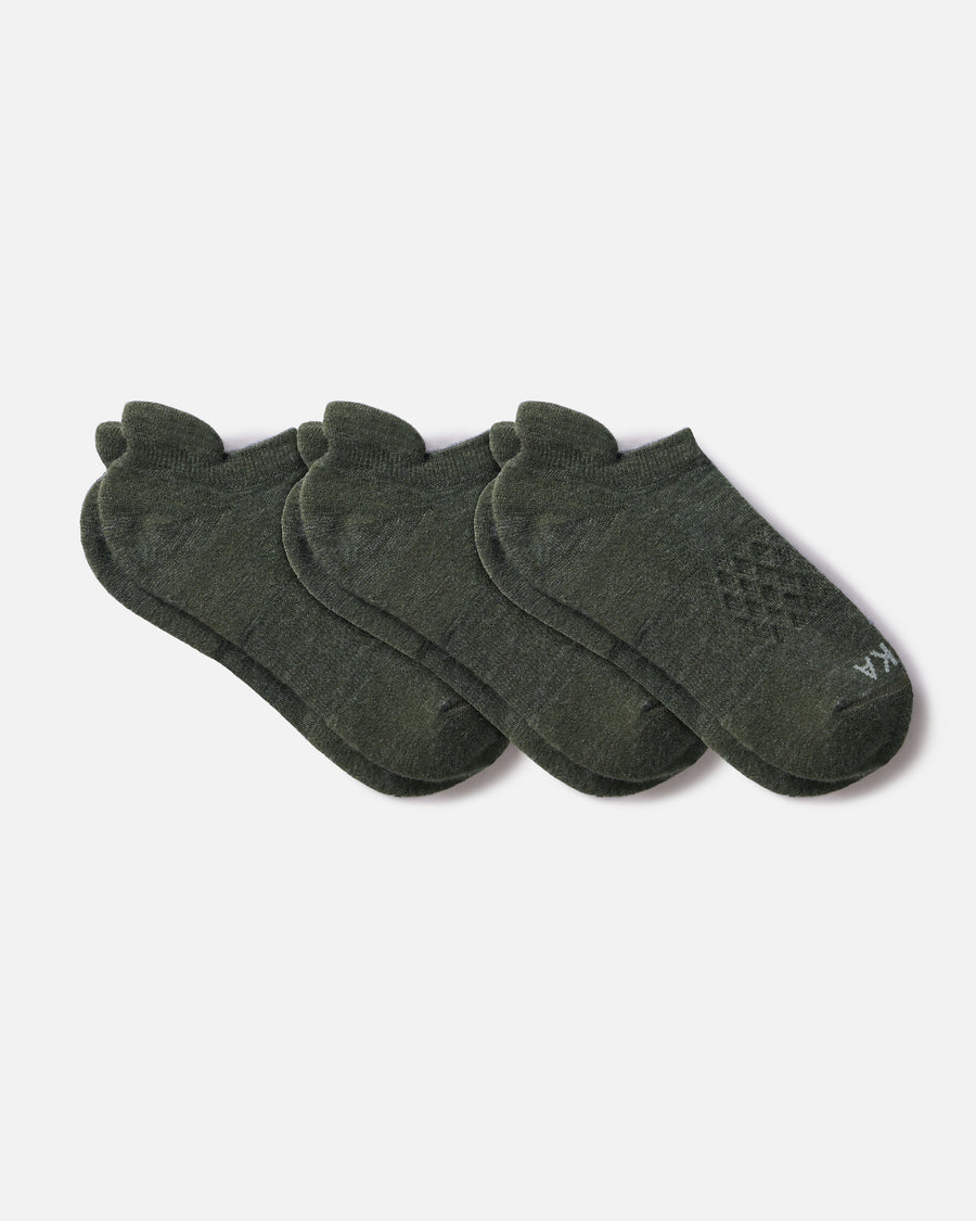 Andean Moss / Dark Green 3 Pack of Sustainable Alpaca Wool Ankle Socks – PAKA Apparel