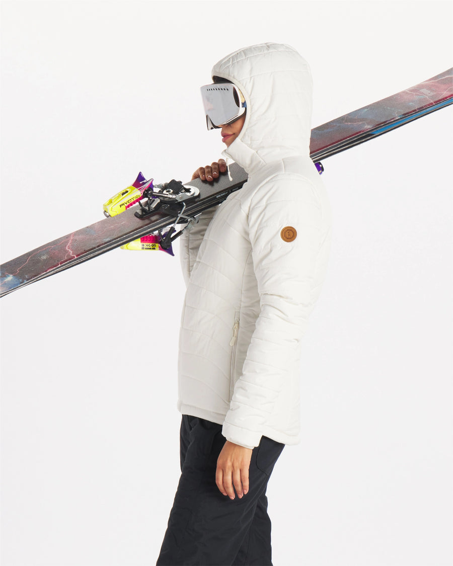 White womens puffer jacket