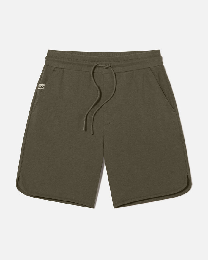 Andean Moss / Dark Green Men's Alpaca Natural Fiber Tri-Blend Terry Cloth Shorts - PAKA Apparel