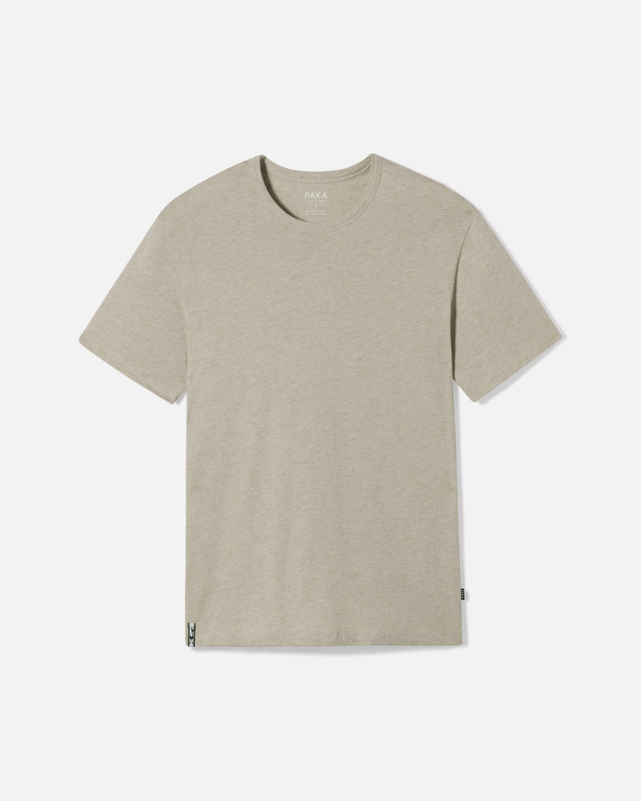 Sand / Tan Men's Ethical Alpaca Wool Blend T-Shirt - PAKA Apparel