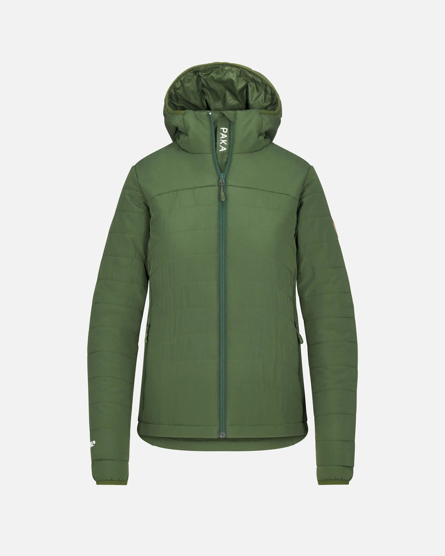 Green womens puffer jacket 