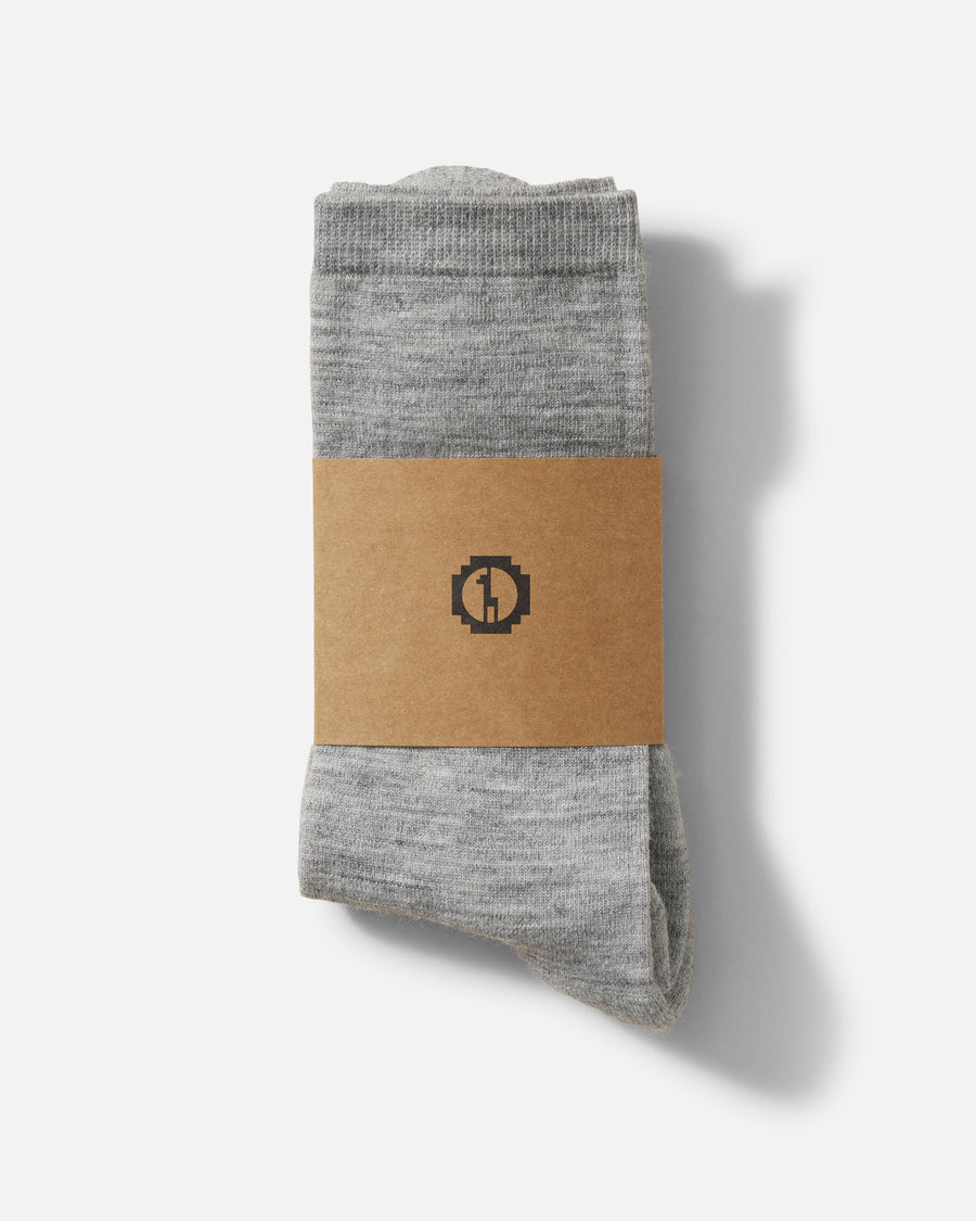 Light grey alpaca bamboo Paka socks