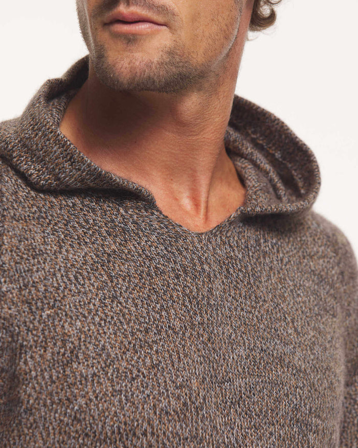 The Vida Natural Fiber Alpaca Hoodie Sweater on Man - PAKA Apparel