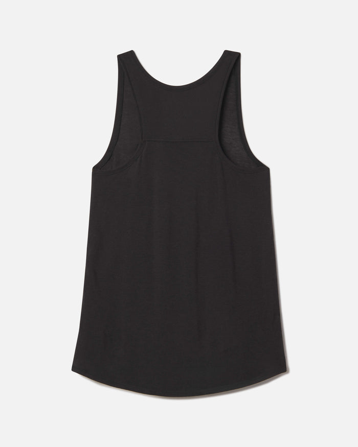 Women's light black alpaca tank back